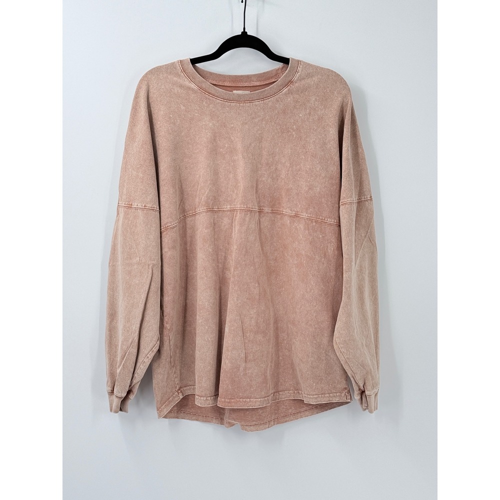 Fantastic Fawn top womens sz L Long Sleeve casual jersey oversized preppy cotton